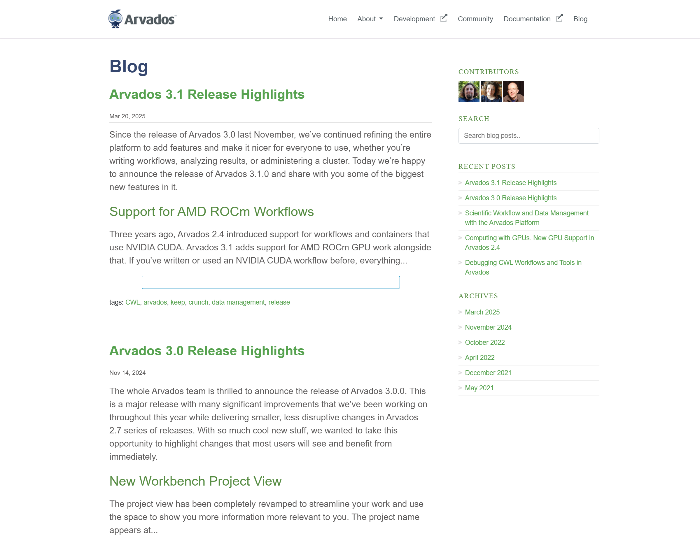 Blog Main Page